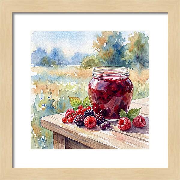 Jam Jar With Fresh Berries