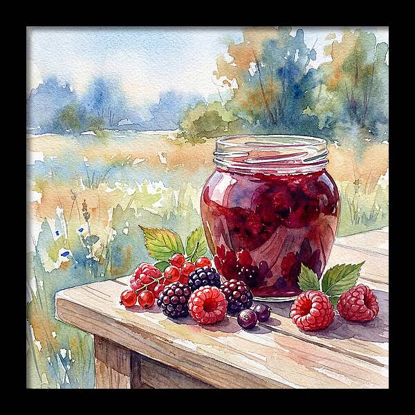 Jam Jar With Fresh Berries