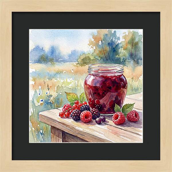 Jam Jar With Fresh Berries