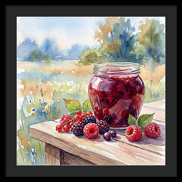 Jam Jar With Fresh Berries