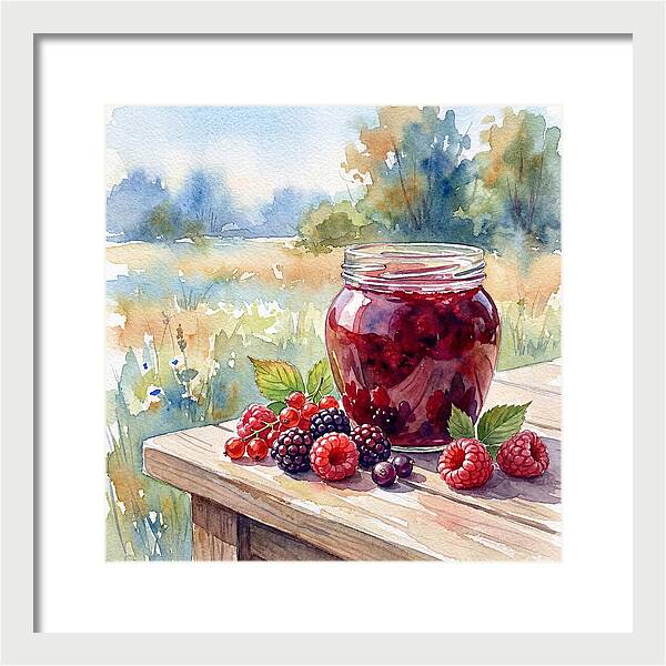 Jam Jar With Fresh Berries