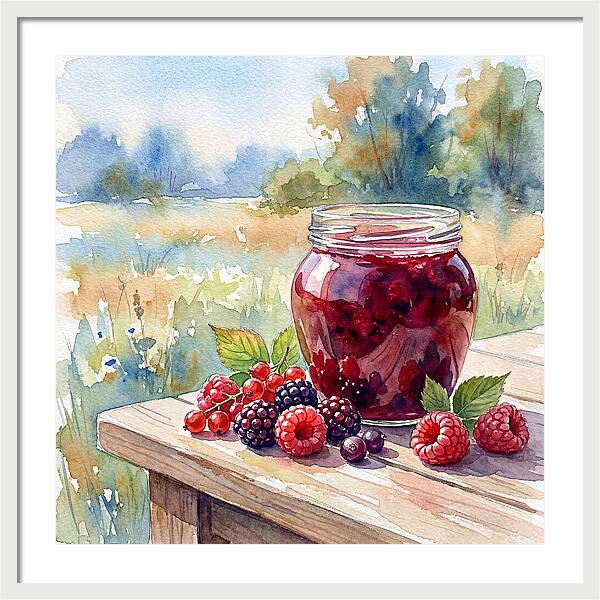 Jam Jar With Fresh Berries