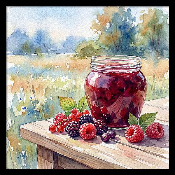 Jam Jar With Fresh Berries