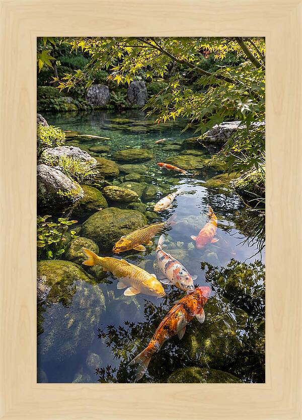 Japanese Koi Pond Serenity