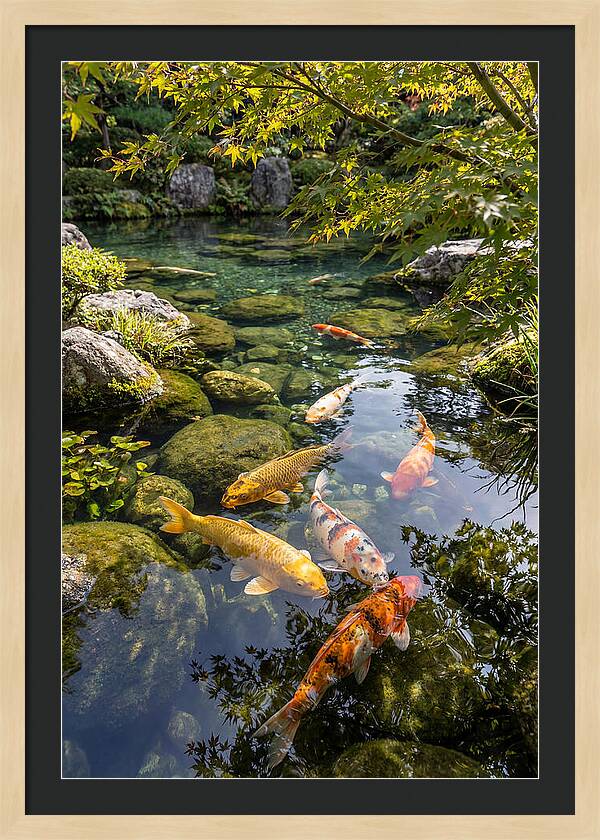 Japanese Koi Pond Serenity