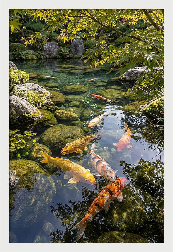 Japanese Koi Pond Serenity