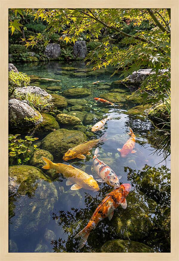 Japanese Koi Pond Serenity