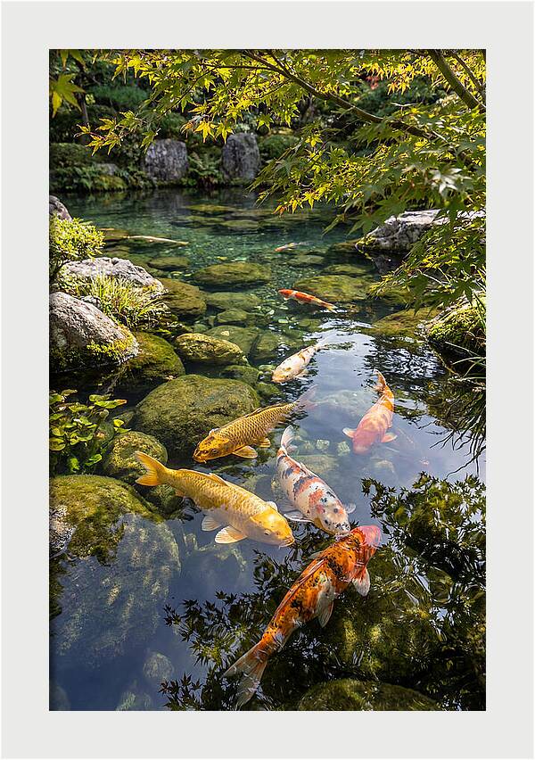 Japanese Koi Pond Serenity