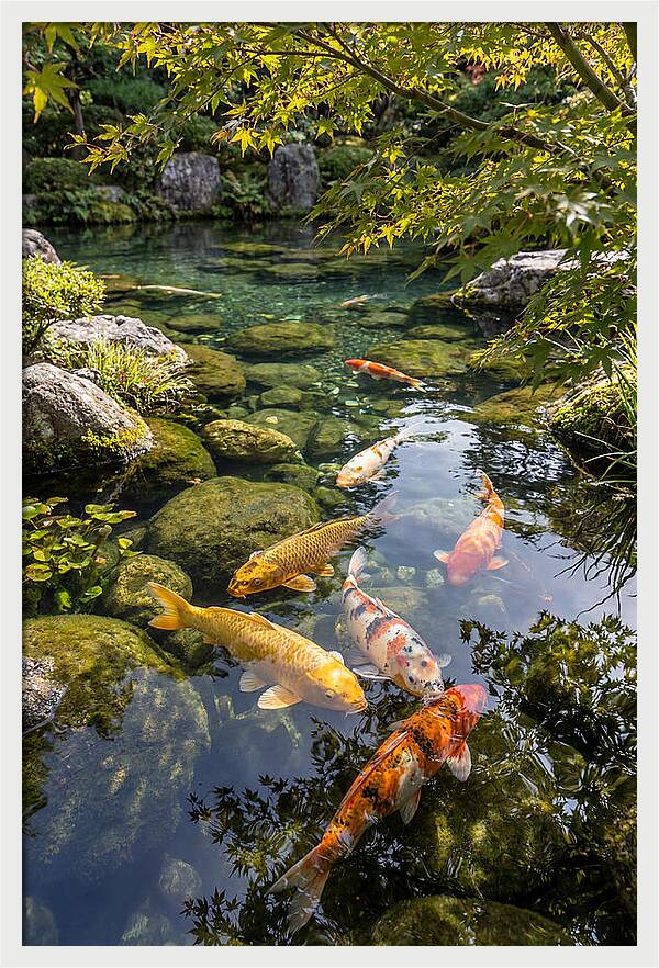 Japanese Koi Pond Serenity