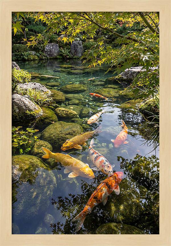 Japanese Koi Pond Serenity