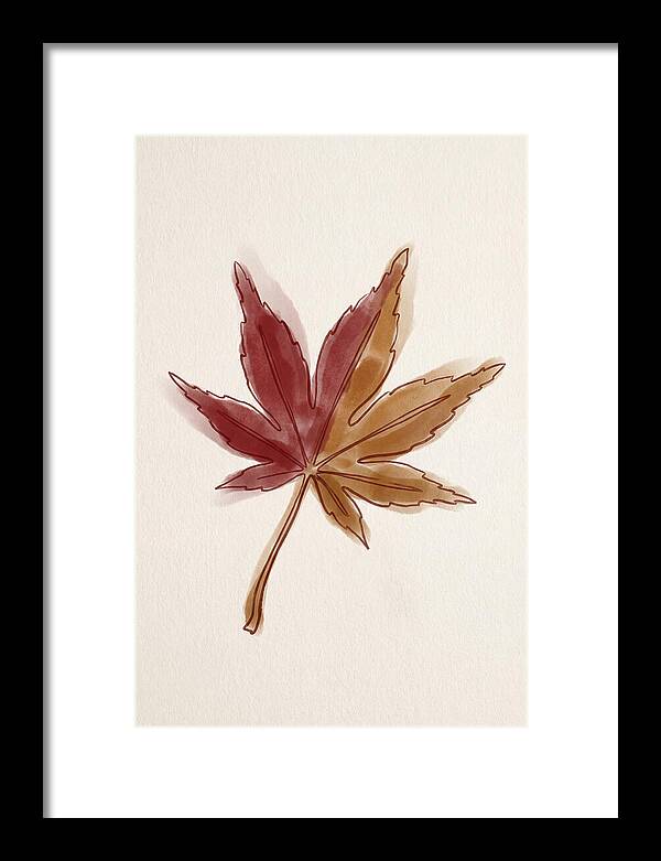 Japanese Maple Leaf In Deep Red