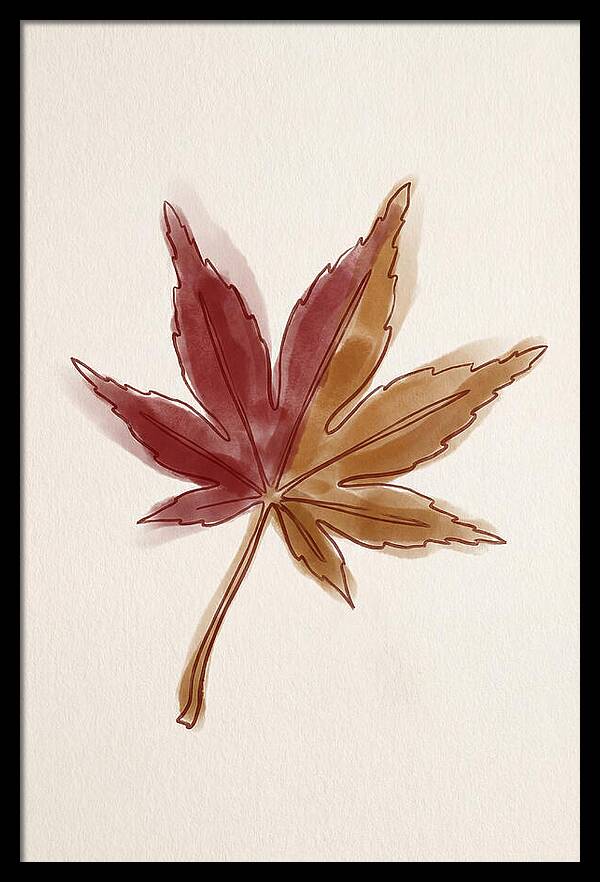 Japanese Maple Leaf In Deep Red