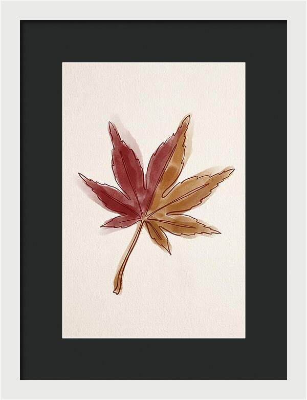 Japanese Maple Leaf In Deep Red