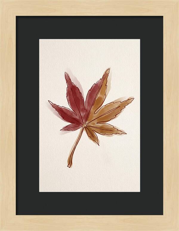 Japanese Maple Leaf In Deep Red