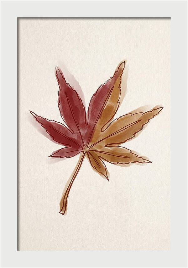 Japanese Maple Leaf In Deep Red