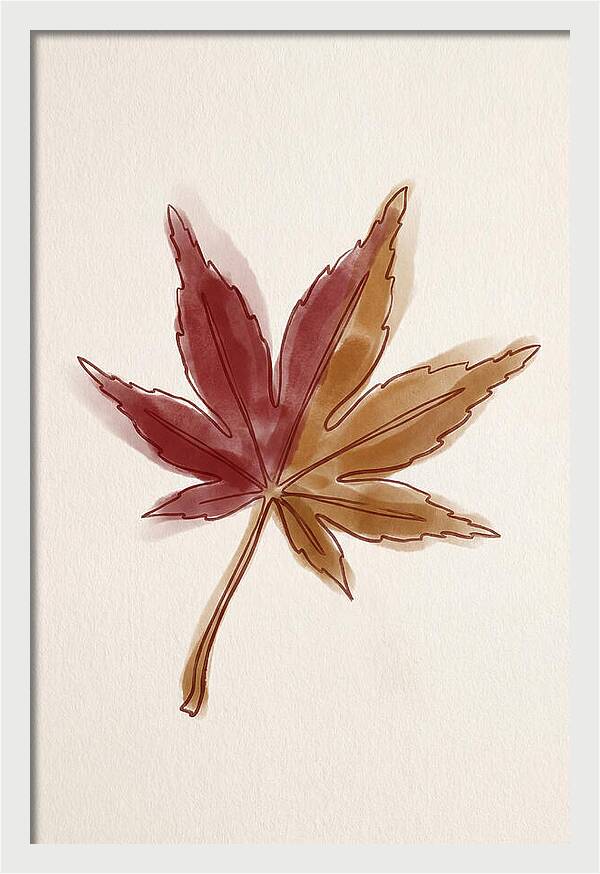 Japanese Maple Leaf In Deep Red