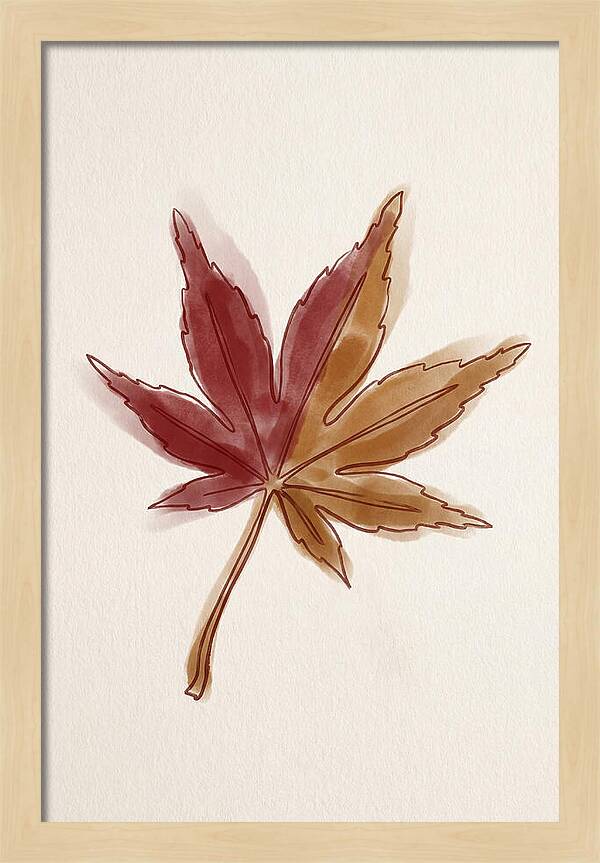 Japanese Maple Leaf In Deep Red