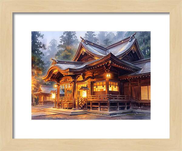 Japanese Temple At Dusk