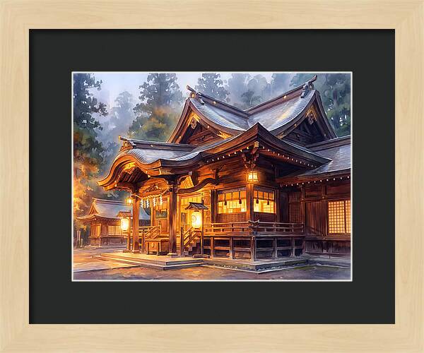 Japanese Temple At Dusk