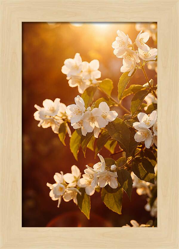 Jasmine Flowers Bathed In Light