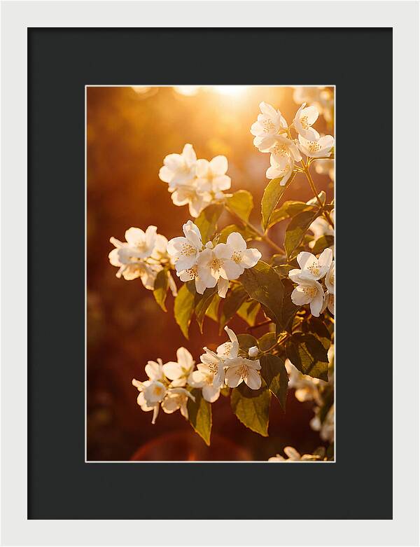 Jasmine Flowers Bathed In Light