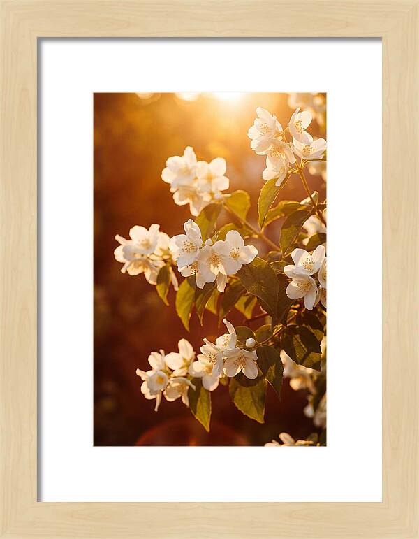 Jasmine Flowers Bathed In Light