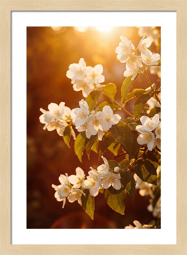 Jasmine Flowers Bathed In Light