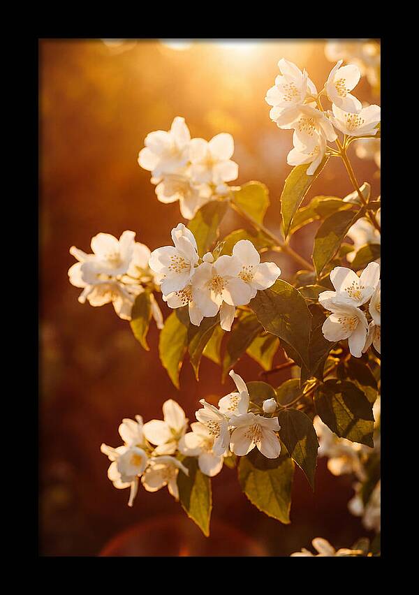 Jasmine Flowers Bathed In Light