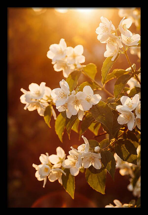 Jasmine Flowers Bathed In Light