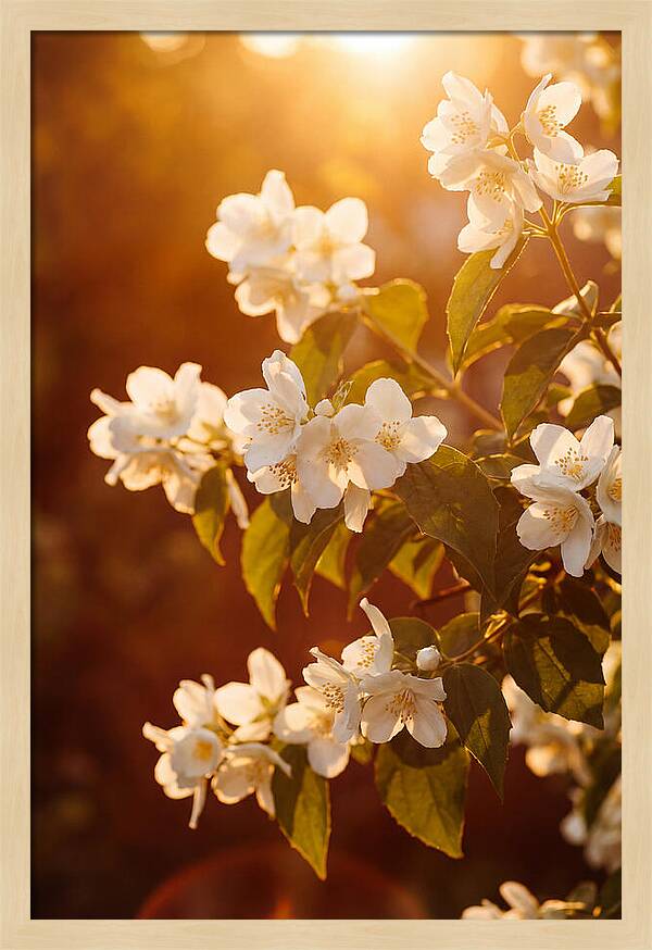 Jasmine Flowers Bathed In Light