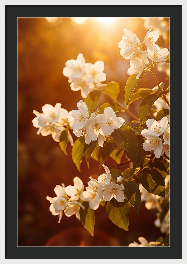 Jasmine Flowers Bathed In Light