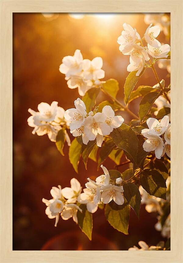Jasmine Flowers Bathed In Light