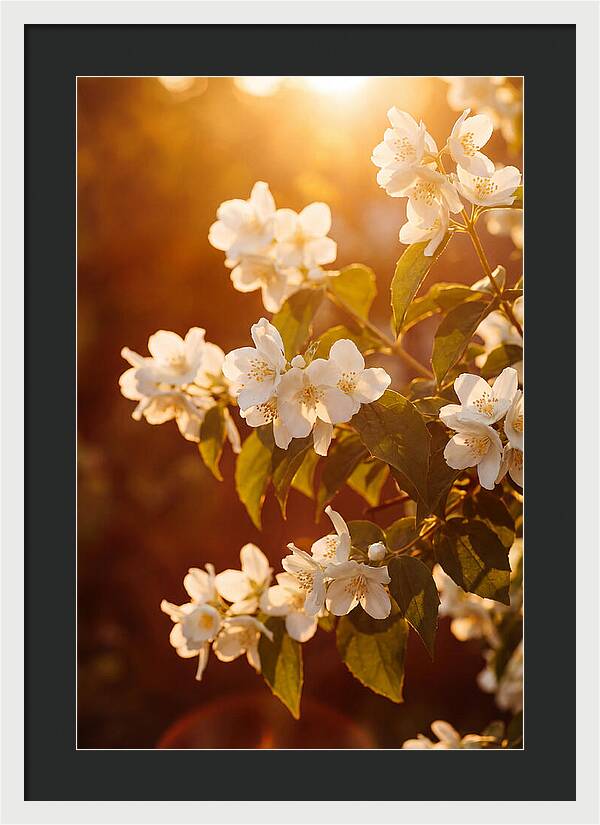 Jasmine Flowers Bathed In Light