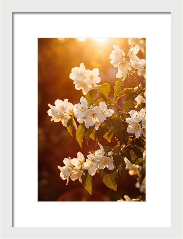 Jasmine Flowers Bathed In Light