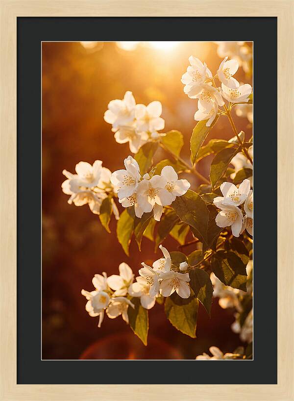 Jasmine Flowers Bathed In Light