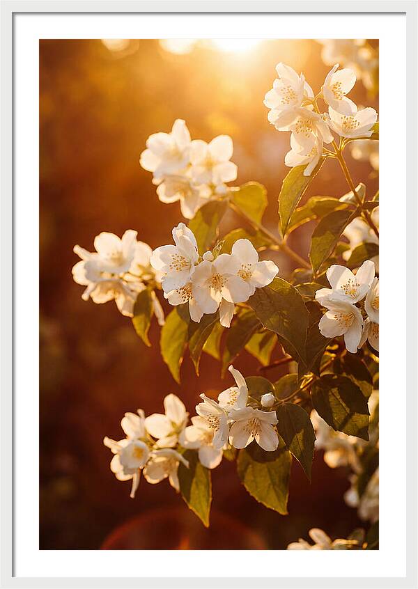 Jasmine Flowers Bathed In Light
