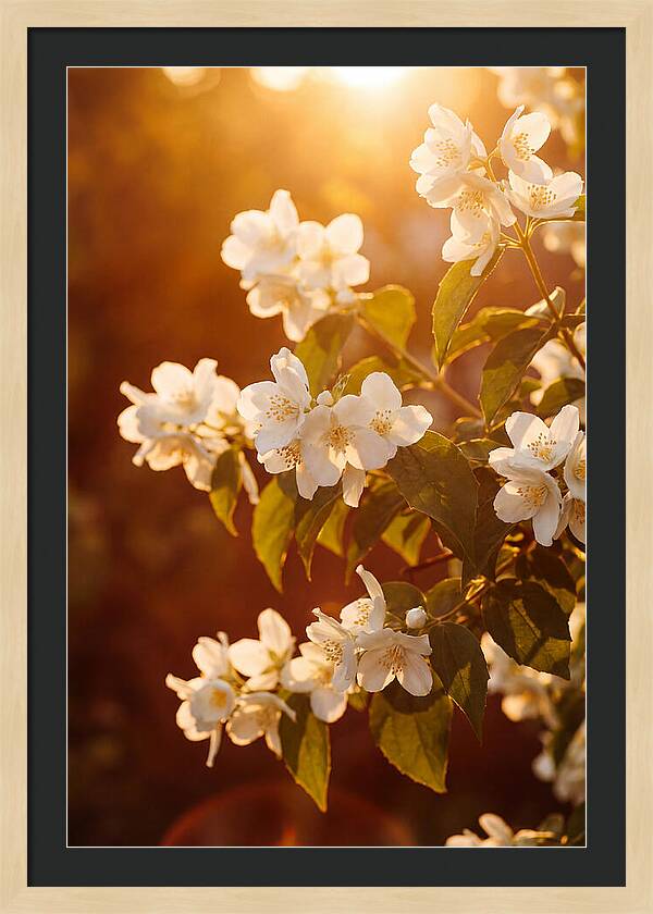 Jasmine Flowers Bathed In Light