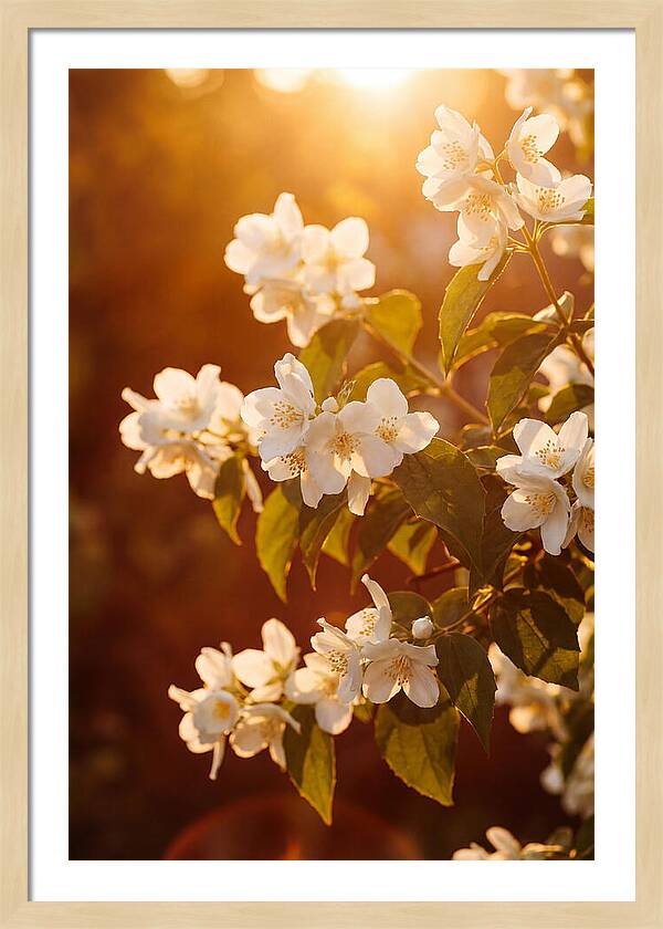 Jasmine Flowers Bathed In Light
