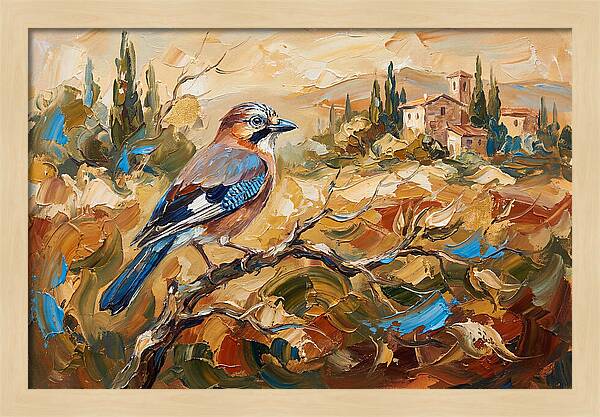 Jay In The Mediterranean Landscape