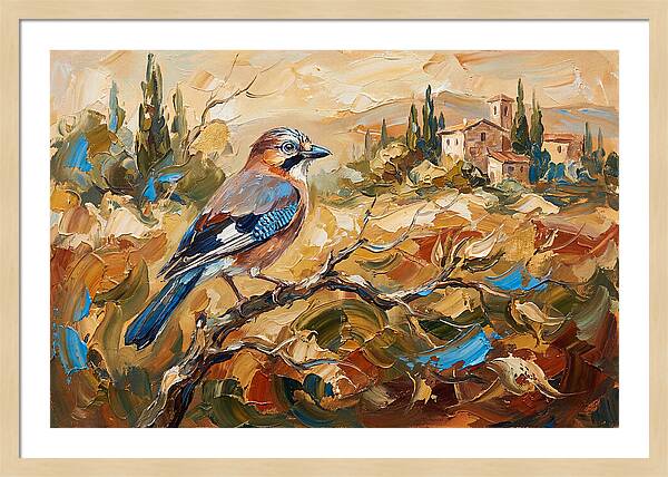 Jay In The Mediterranean Landscape