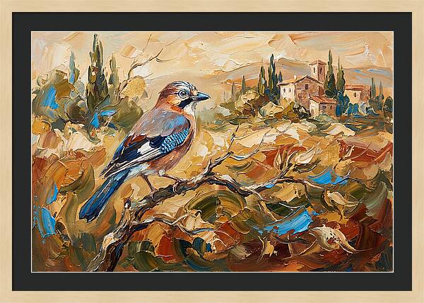 Jay In The Mediterranean Landscape