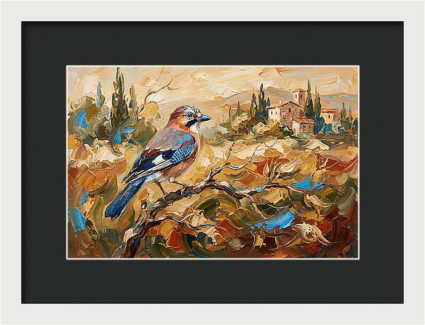 Jay In The Mediterranean Landscape