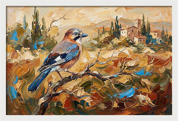 Jay In The Mediterranean Landscape