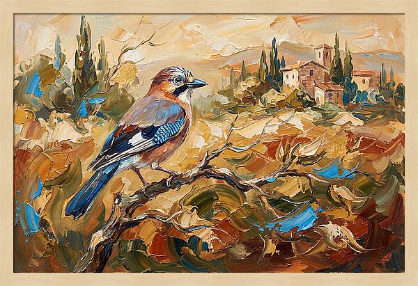 Jay In The Mediterranean Landscape