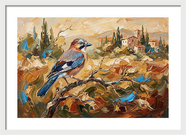 Jay In The Mediterranean Landscape