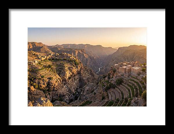 Jebel Akhdar Terraces At Golden Hour