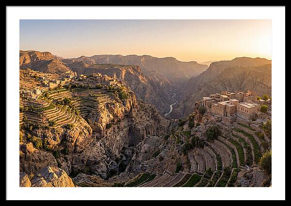 Jebel Akhdar Terraces At Golden Hour