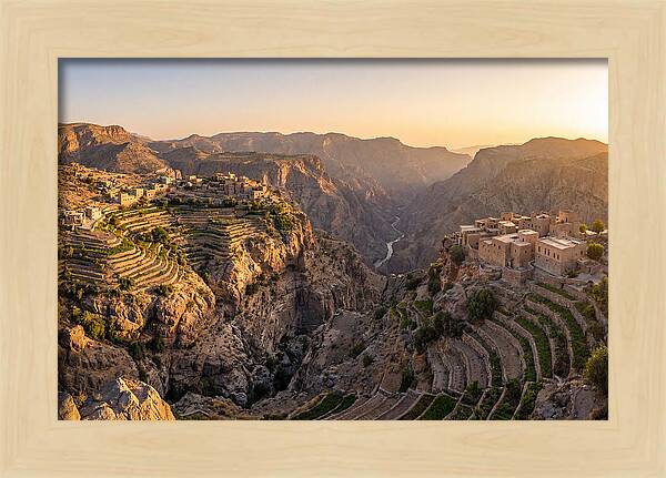 Jebel Akhdar Terraces At Golden Hour