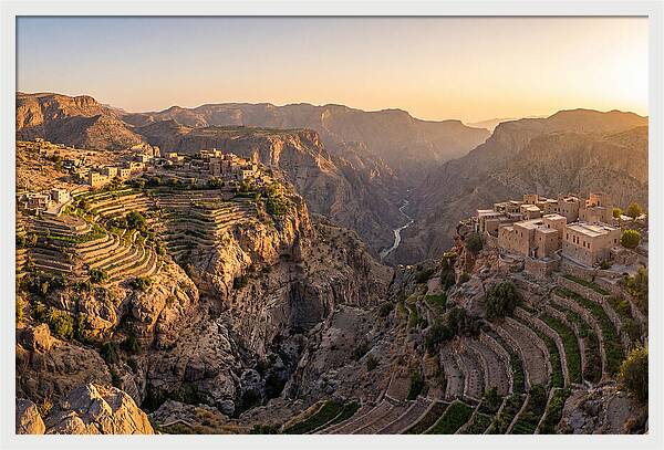Jebel Akhdar Terraces At Golden Hour