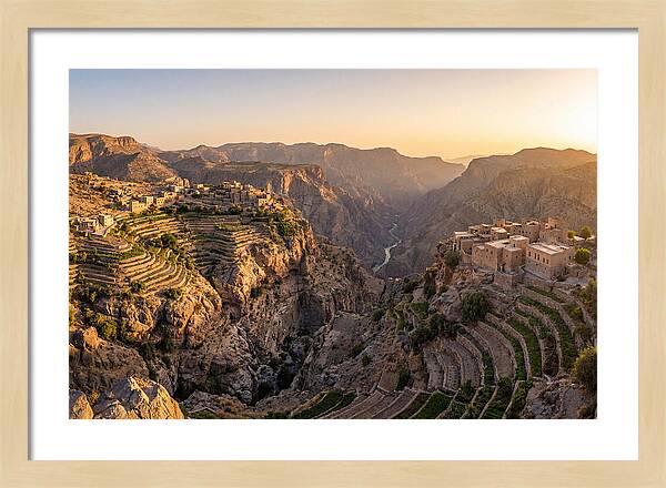 Jebel Akhdar Terraces At Golden Hour